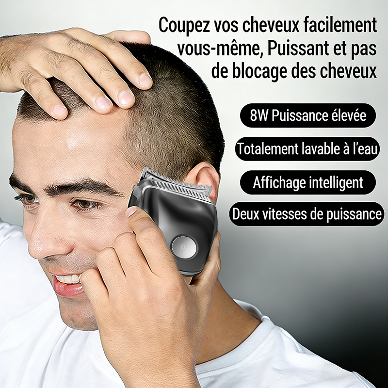Komingdon Tondeuse à cheveux sans fil rechargeable - Tondeuse pour homme à coupe autonome avec coupe précise, nettoyage facile et longue autonomie de la batterie