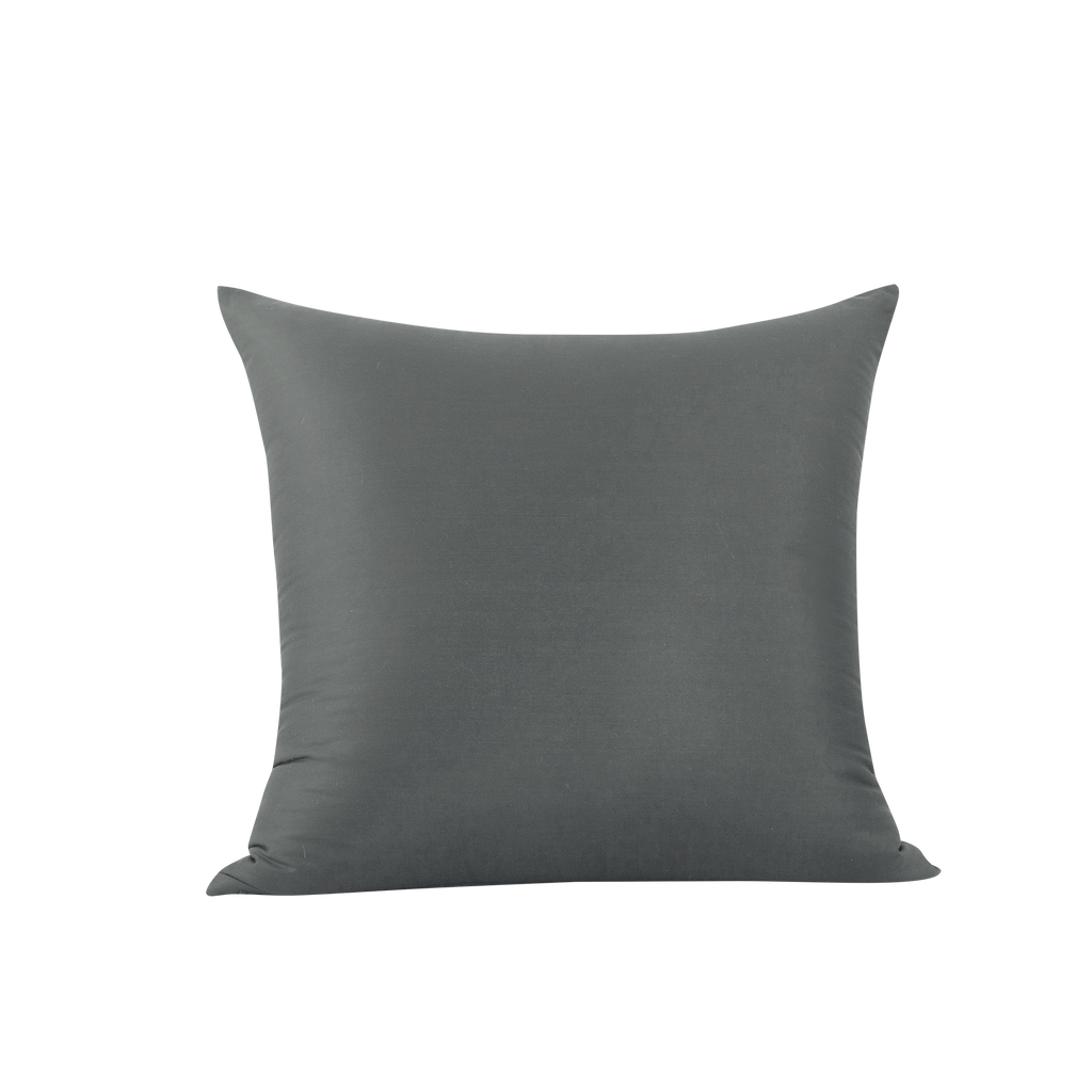 Lot de 2 taies d'oreiller en bambou, gris foncé, 65 x 65 cm x 2