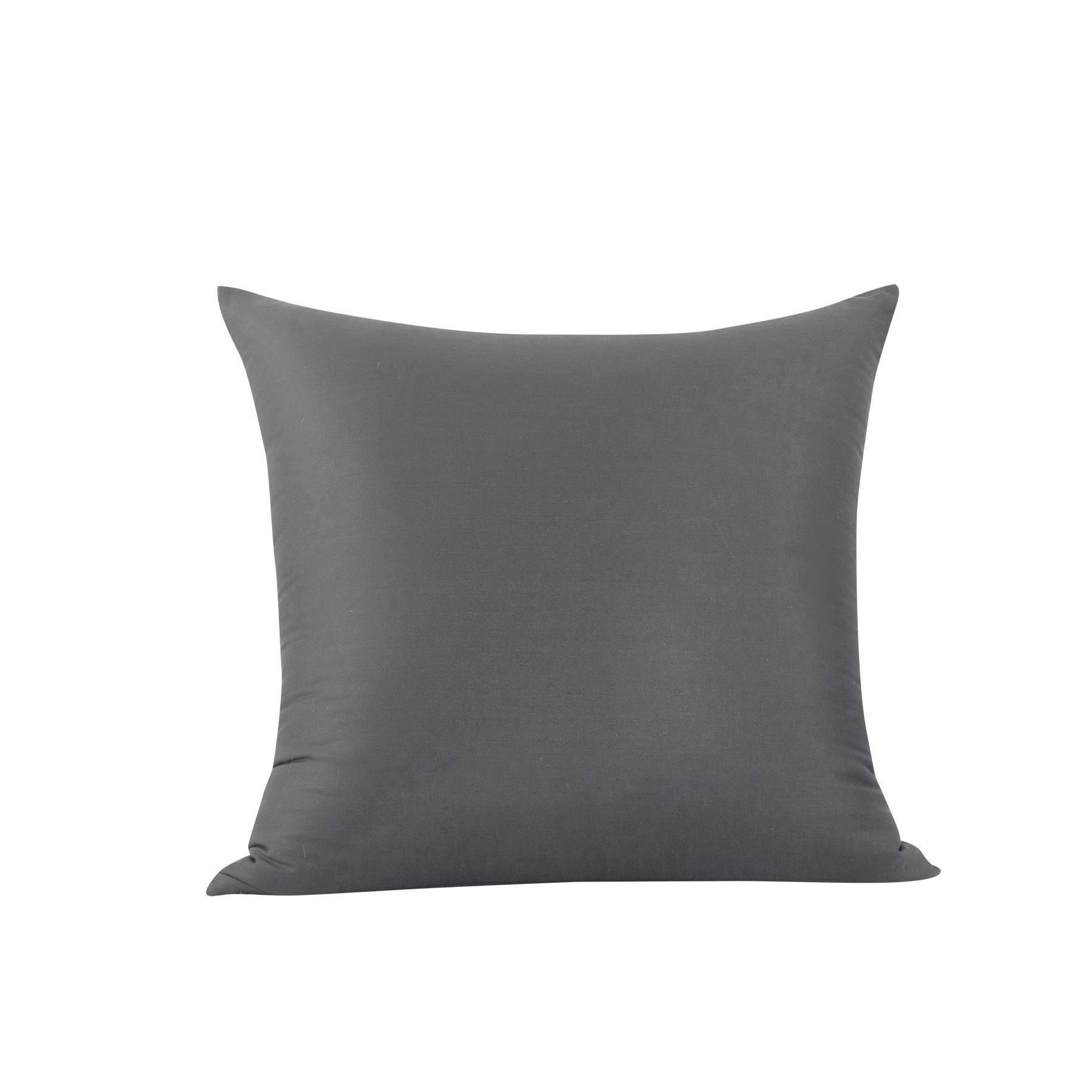 Lot de 2 taies d'oreiller en bambou, gris foncé, 65 x 65 cm x 2