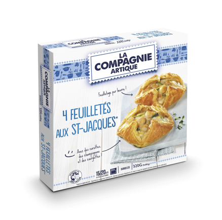 La Compagnie Artique Feuilletés aux Noix de Saint-Jacques - 4 x 80 g