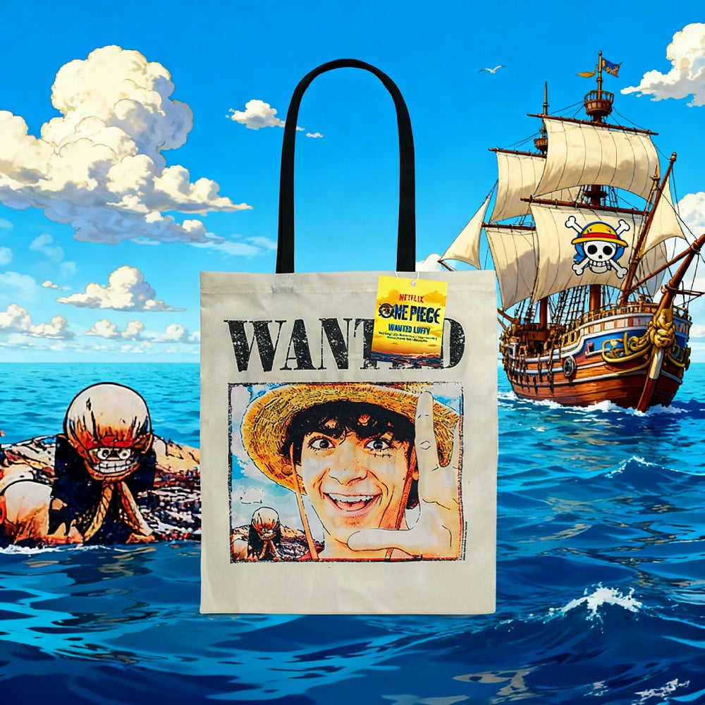 One Piece Monkey D. Luffy Sac Cabas Poster de Mise à Mort Anime Sac en Toile Double Face pour Femme Homme Sac à Bandoulière Graphique Manga 1 pc