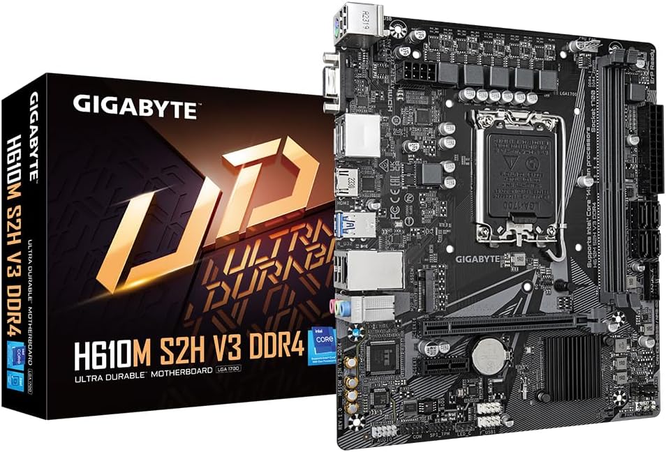 GIGABYTE Carte mère MB H610 S1700 MATX H610M S2H V3 DDR4