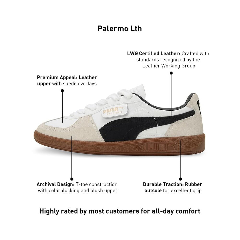 PUMA Palermo Cuir Blanc/Noir 41