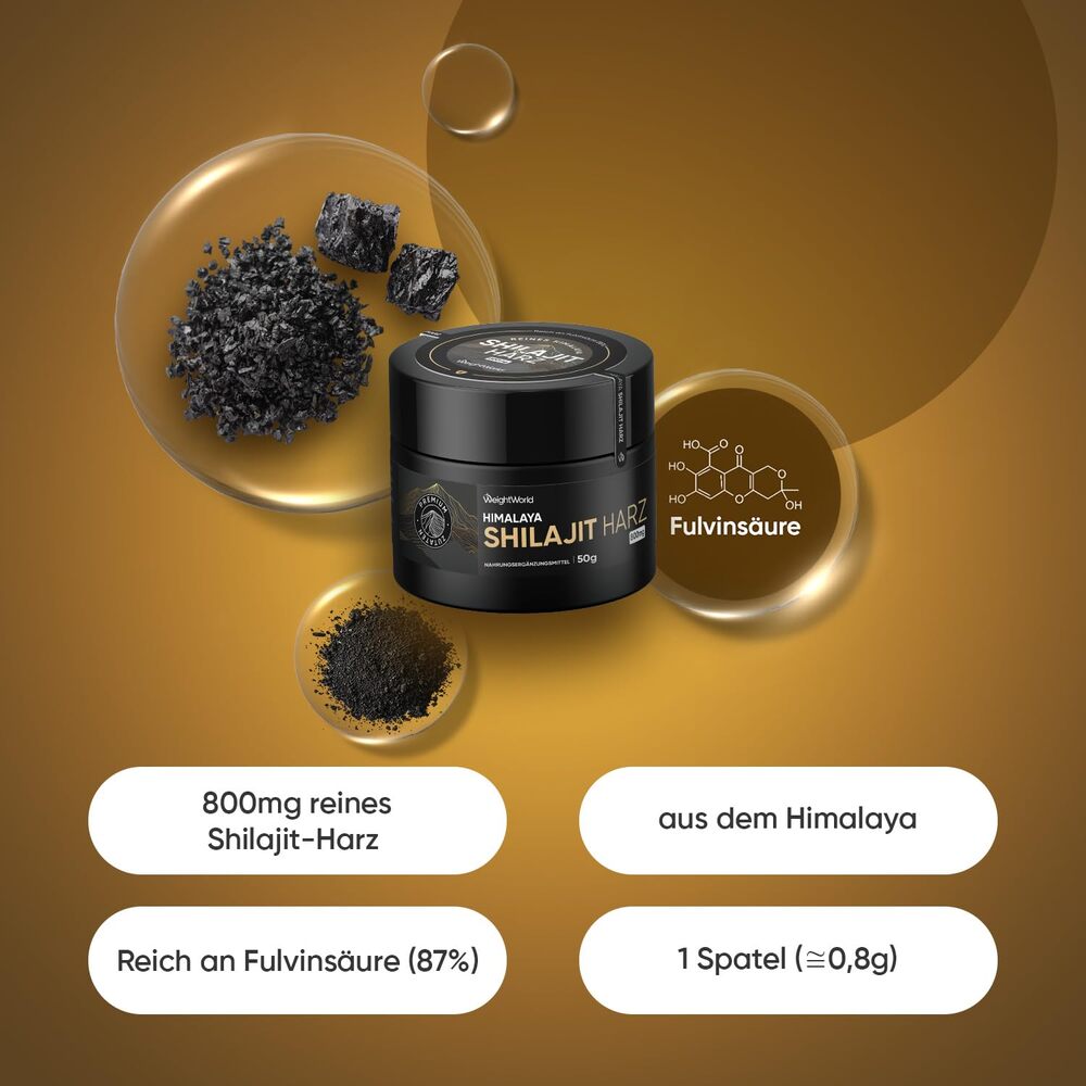 WeightWorld Résine de Shilajit pure de l’Himalaya 50 g