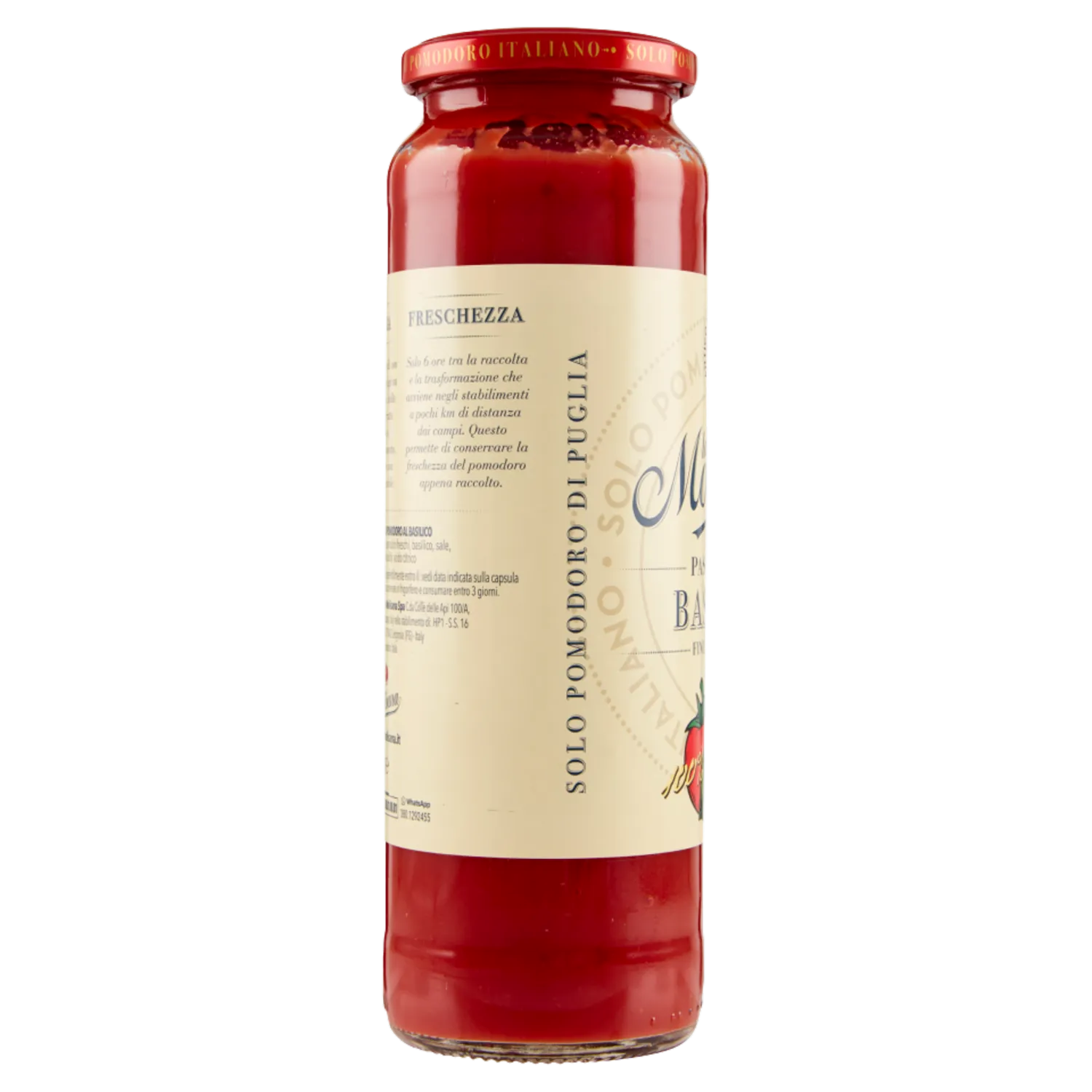 La Molisana Purée de tomate au basilic - 690 g