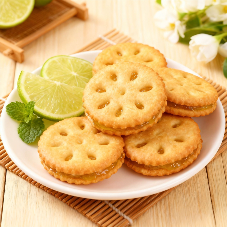 Biscuits Arôme Fruit Jia Shi Li (Saveur Citron Vert) 93g