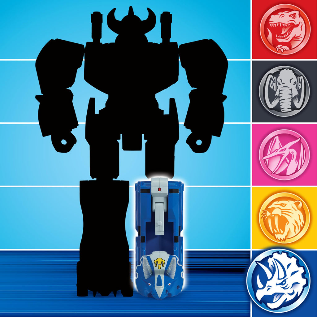 POWER RANGERS Collection Megazord Figurine Articulée et Combinable Zord 20 cm - Tricératops Dinozord