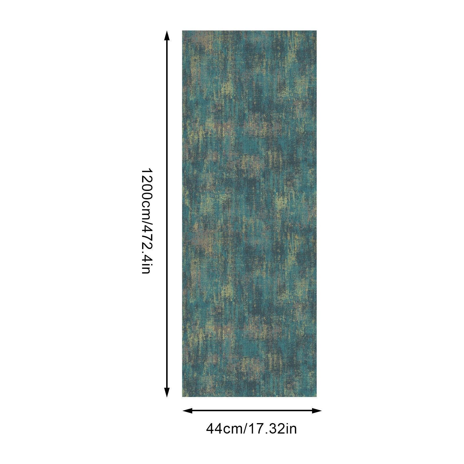 Murgall Papier peint non adhésif style industriel bleu 44x1200 cm 1 rouleau