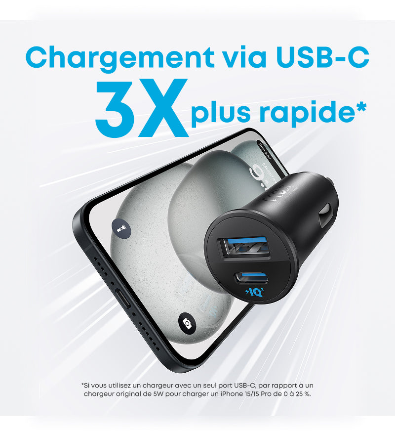 Anker chargeur de voiture (30W, 2 ports)