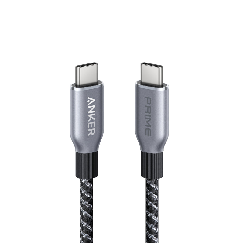 Anker Prime Câble USB-C vers USB-C, 240W avec recharge rapide USB 2.0, en nylon tressé upcyclé haute durabilité et compatible iPhone 16/16 Pro/16 Pro Max/16 Plus, MacBook, iPad, Galaxy S24 - 0,9 m