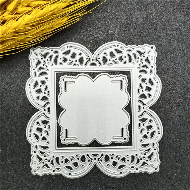 Cadre de fond Matrice de découpe en métal Moule de découpe Papier scrapbooking Couteau de découpe Lame de moule Matrice de perforation Stencils de relief Modèle