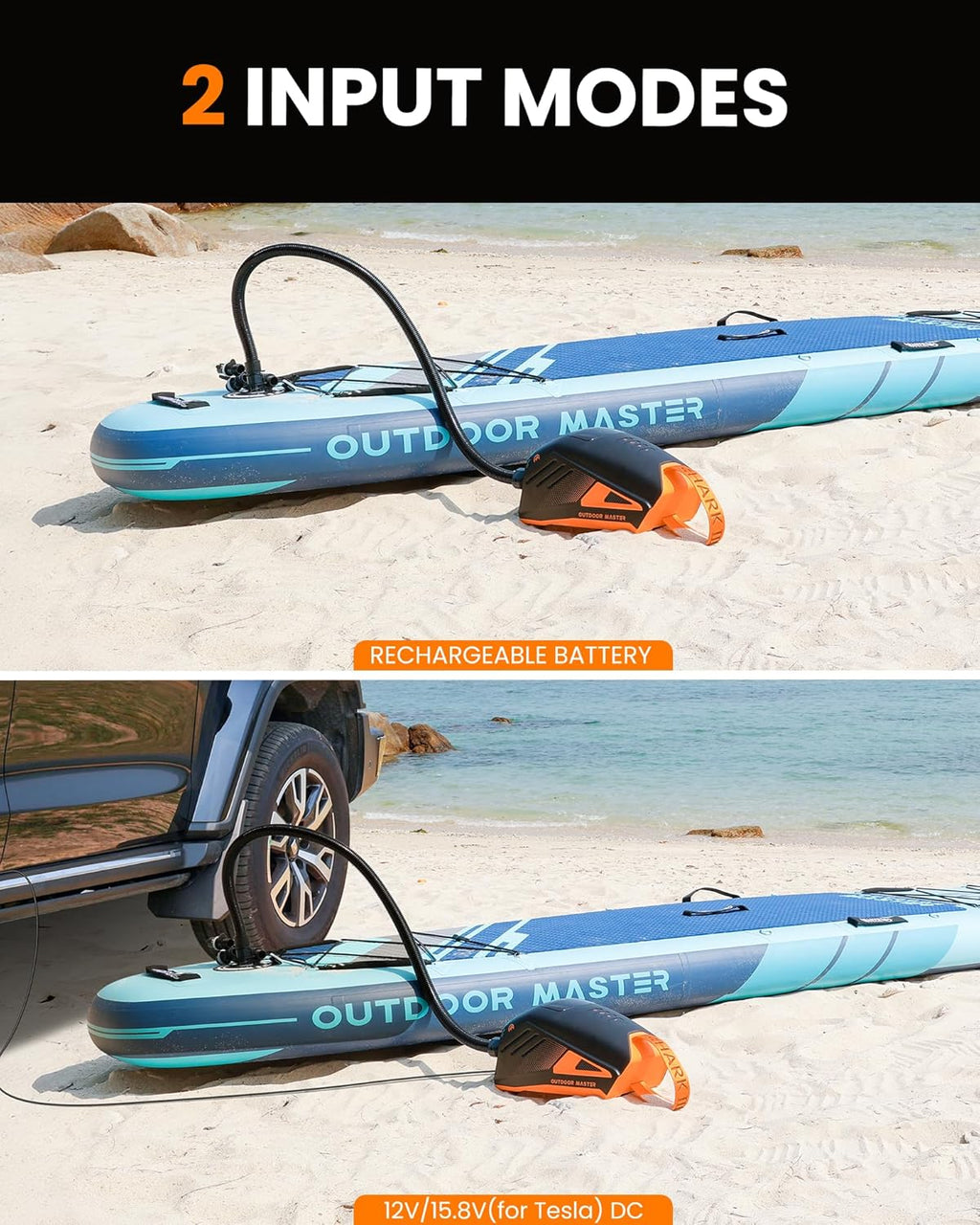 OutdoorMaster 20PSI Shark3 Pompe à air haute pression pour planches de paddle et bateaux gonflables