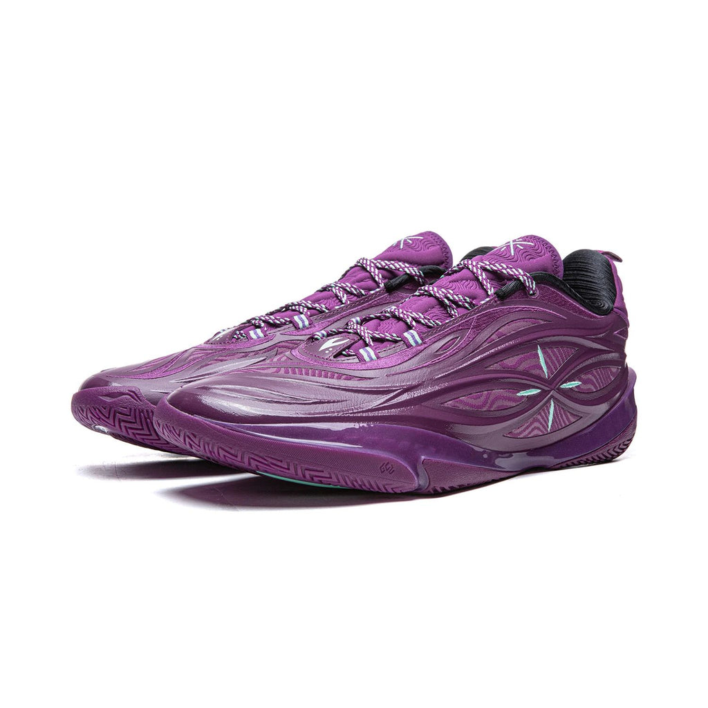 EU43 2/3 LI-NING Wade 808 5 Ultra V2 Chaussures de basket professionnel pour homme intérieur et extérieur - Violet sidéral