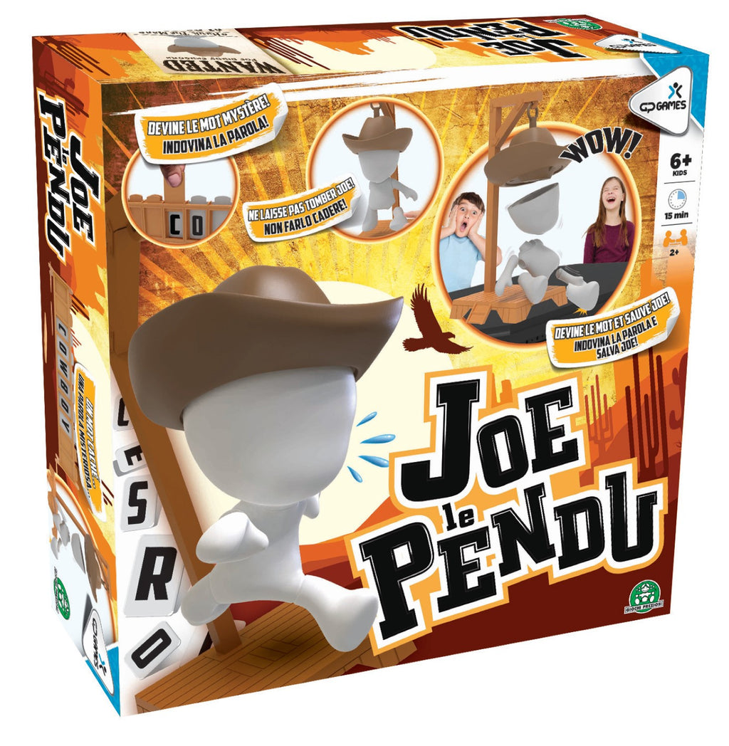 GP GAMES Joe le Pendu, Jeu de société intemporel - Devine le mot avant d'être pendu, Rapidité et réflexion, 2 joueurs et plus, pour les enfants à partir de 6 ans, GP100