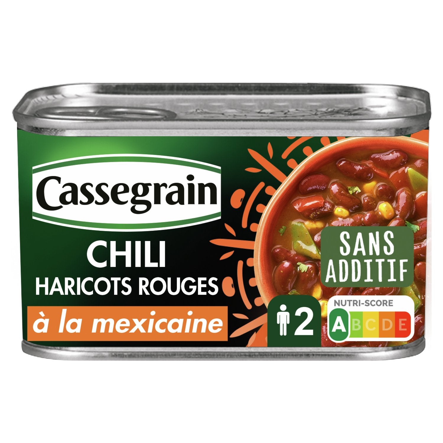 CASSEGRAIN Chili de haricots rouges à la Mexicaine 430g