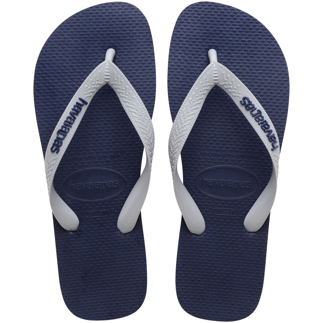 HAVAIANAS Top Logo Pop Up Tongs Navy/Ice Grey