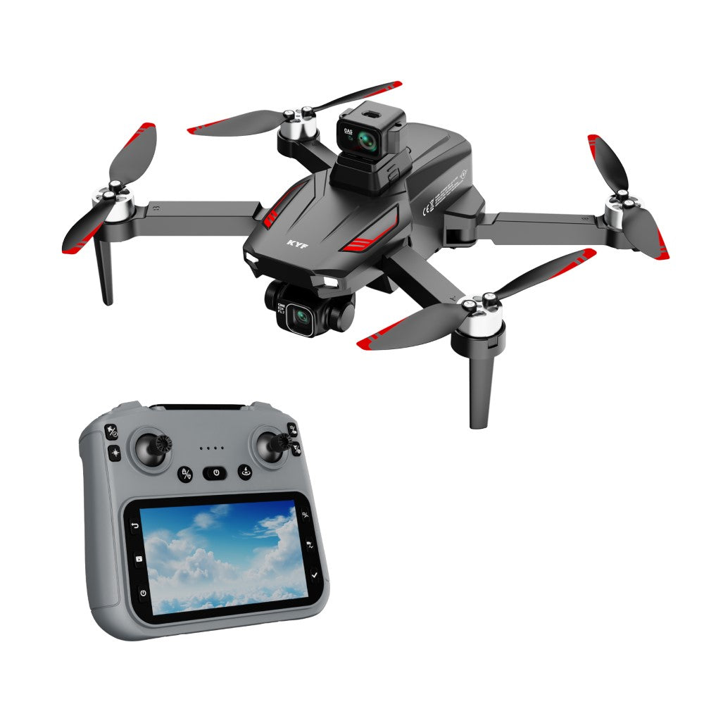 KYF Drone d’inspection 5G/4G avec télécommande écran 4,5 pouces + tapis d’atterrissage + 2 batteries + mallette de transport