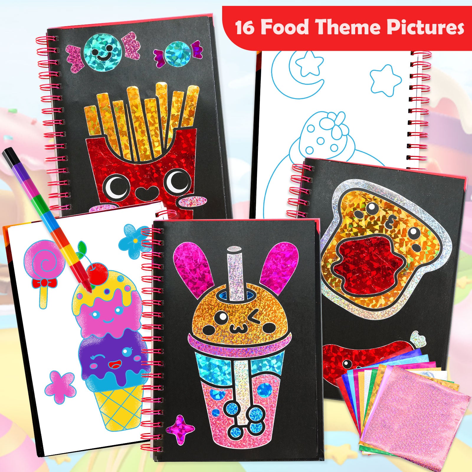Kit de Création d'Art en Feuille Série Alimentation