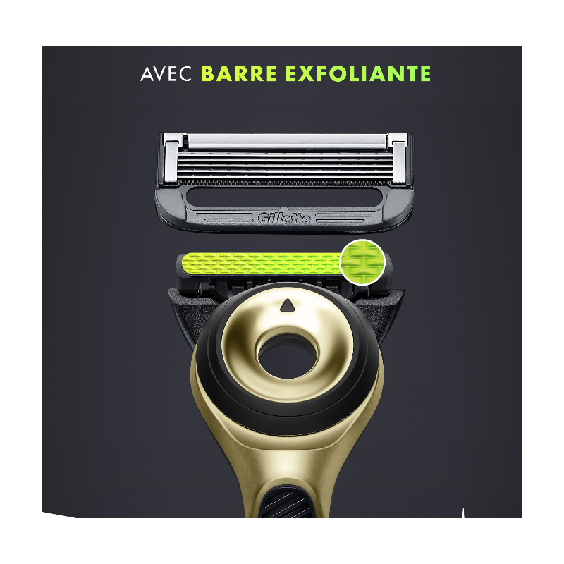 Gillette Labs Rasoir pour homme avec barre d'exfoliation + 1 recharge