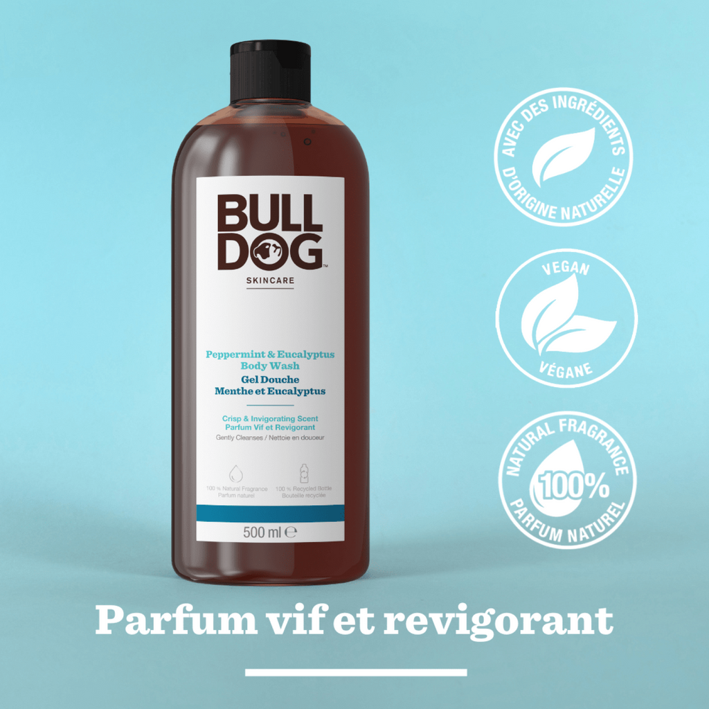 BULLDOG SKINCARE Menthe Poivrée & Eucalyptus - Gel Douche - 500 ml