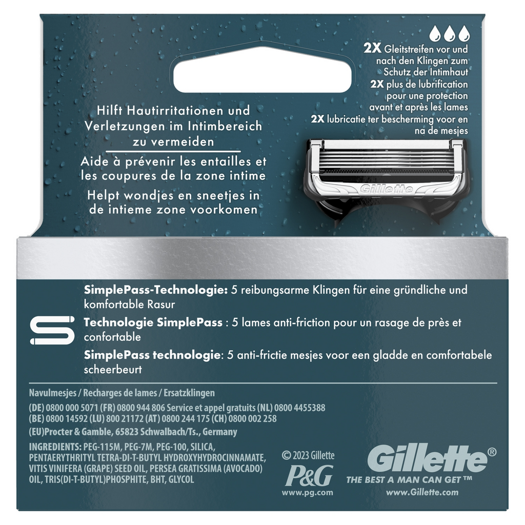Gillette Intimate - Lames de Rasoir - Lot de 4 lames