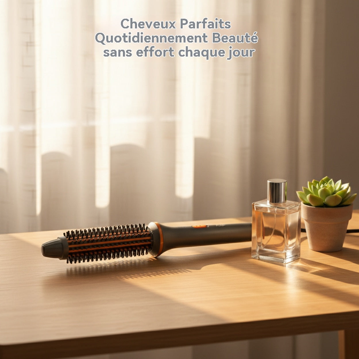 RAF Brosse à boucler lissante 2-en-1 60 W chauffage PTC rapide revêtement céramique pour femmes coiffage quotidien à domicile
