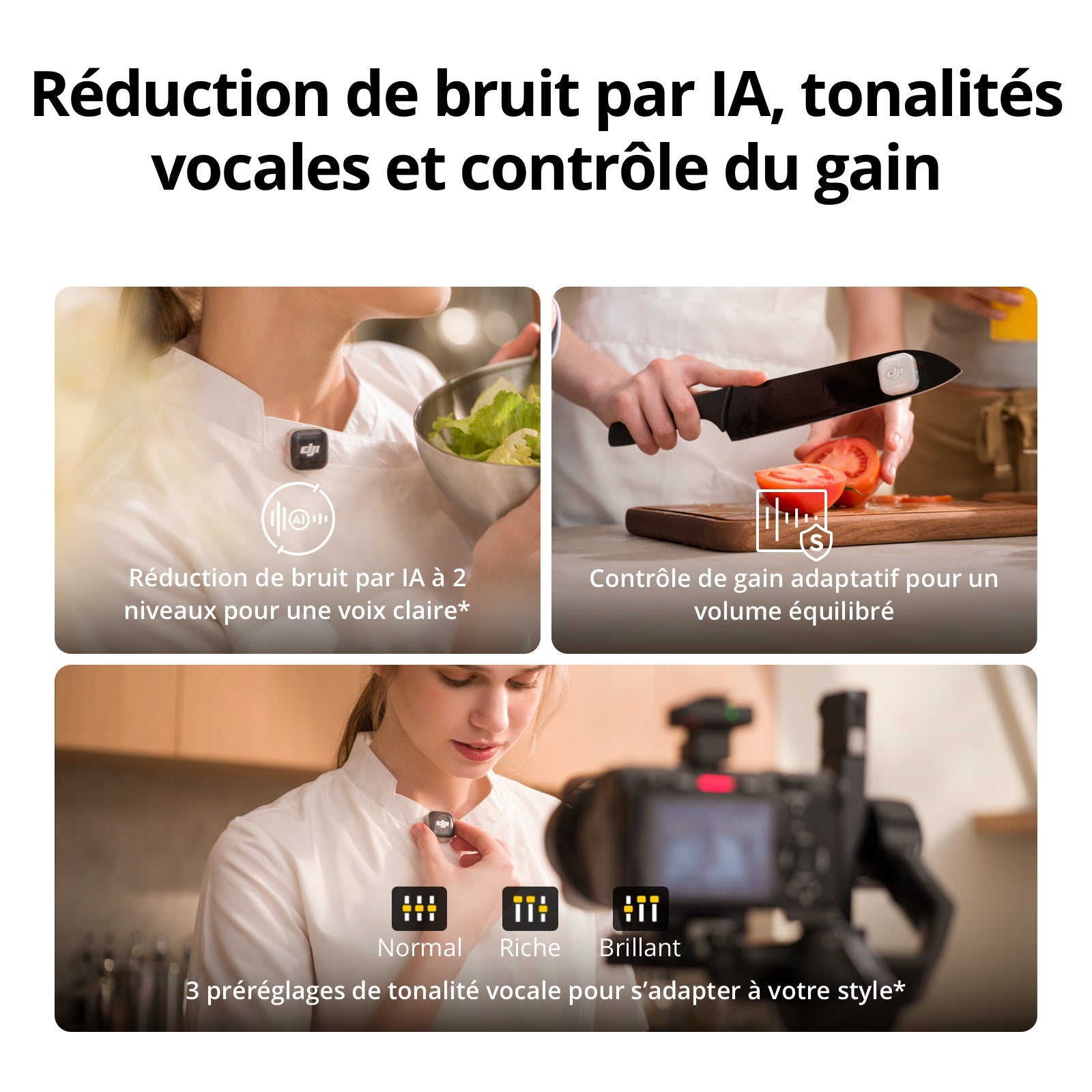 DJI Mic Mini 2S (2 TX + 1 RX + Boîtier de charge)