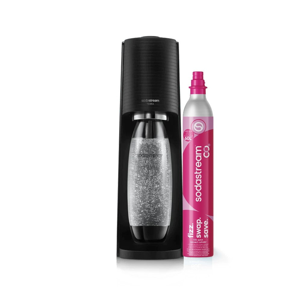 SodaStream Terra, machine à eau pétillante et à soda, noire