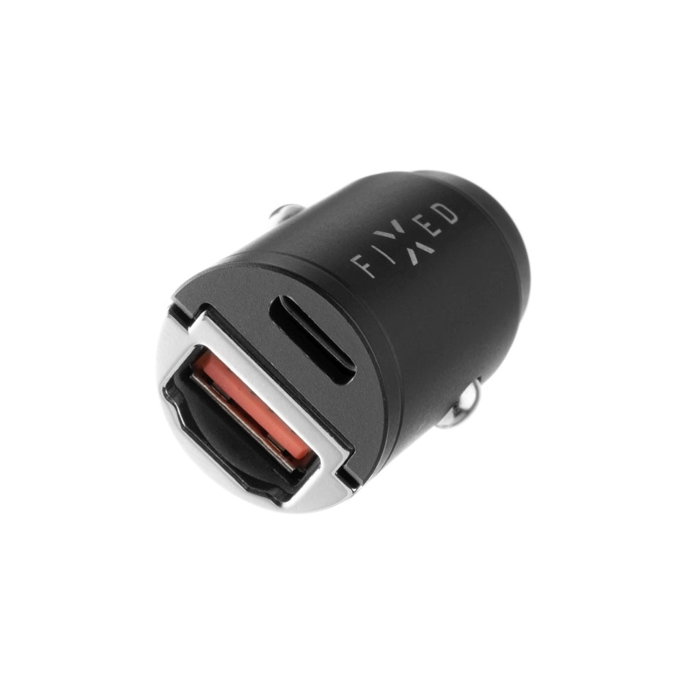 FIXED Chargeur de voiture prise allume-cigare à double port 30 W - Noir