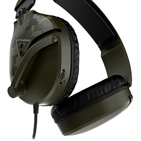 TURTLE BEACH Recon 70 Casque Gaming Filaire (Prise 3.5mm) - Micro Muet par Basculement - PC, PS5, Switch 2 & Xbox Series X|S - Camouflage Vert