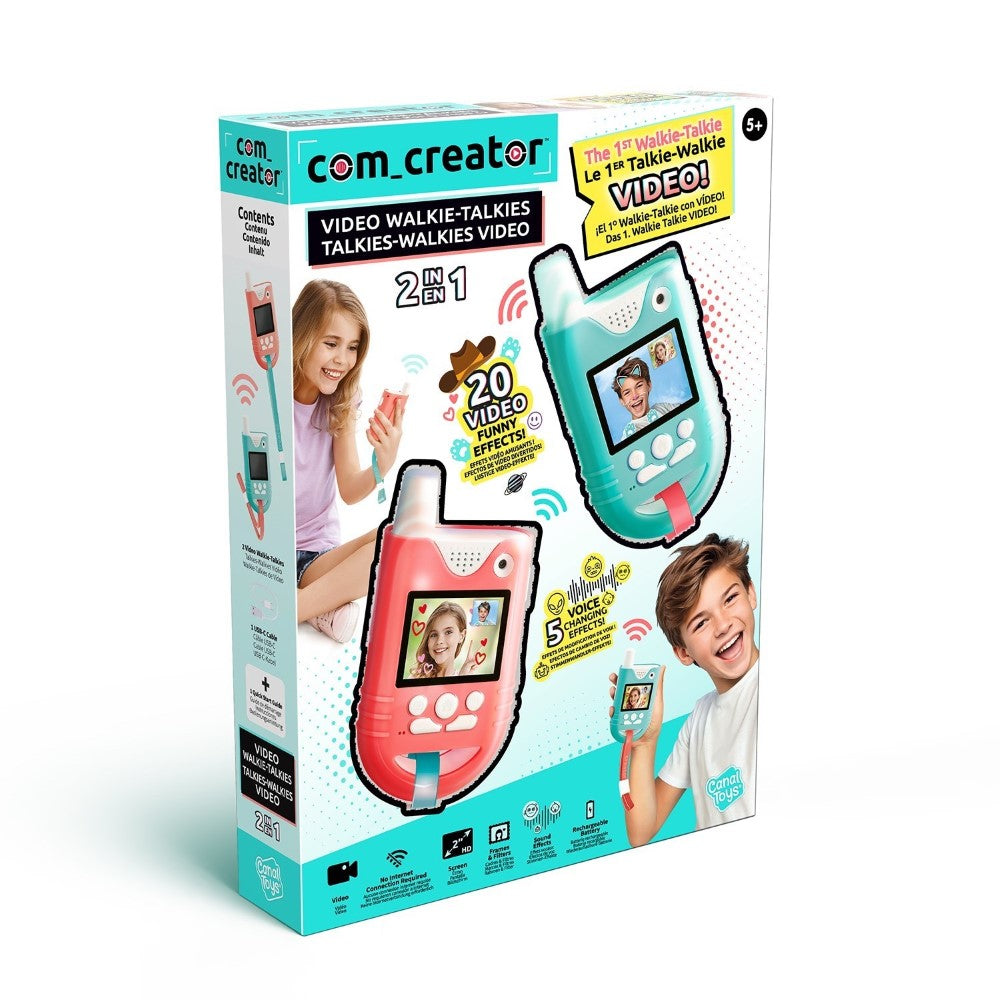 Canal Toys – Com Creator – Talkies-Walkies Vidéo – Avec écran couleur et batterie rechargeable – INF 042