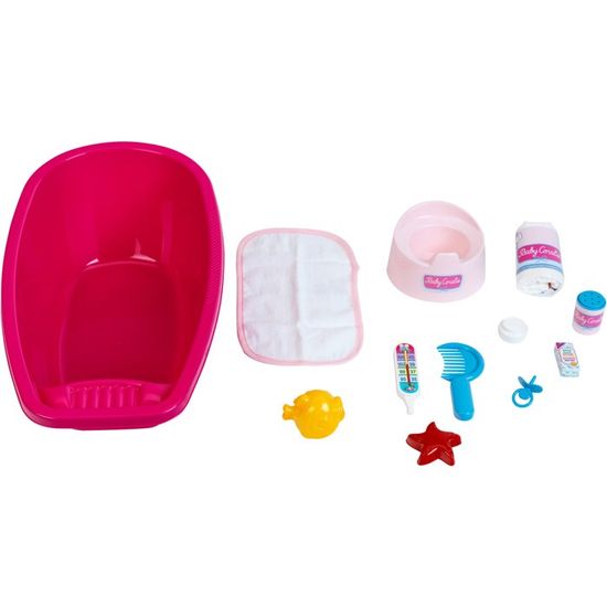 Theo Klein 1663 Baby Coralie Grande baignoire de bébé avec accessoires