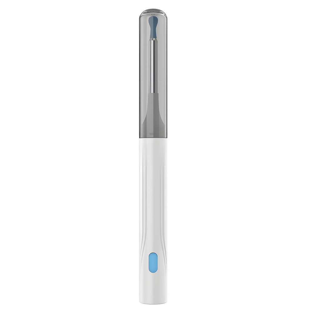 Sunluxy H1 Otoscope pour nettoyage d'oreille avec caméra 10 MP HD, étanche et rechargeable - Blanc
