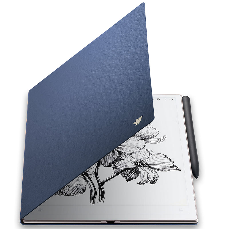 iFLYTEK AINOTE 2 Étui Folio de Protection pour Tablette de Prise de Notes, 10,65 Pouces, Cuir PU, Fin et Léger, Housse pour Carnet Numérique, Étanche à l'Eau et à la Poussière, Bleu Marine Foncé