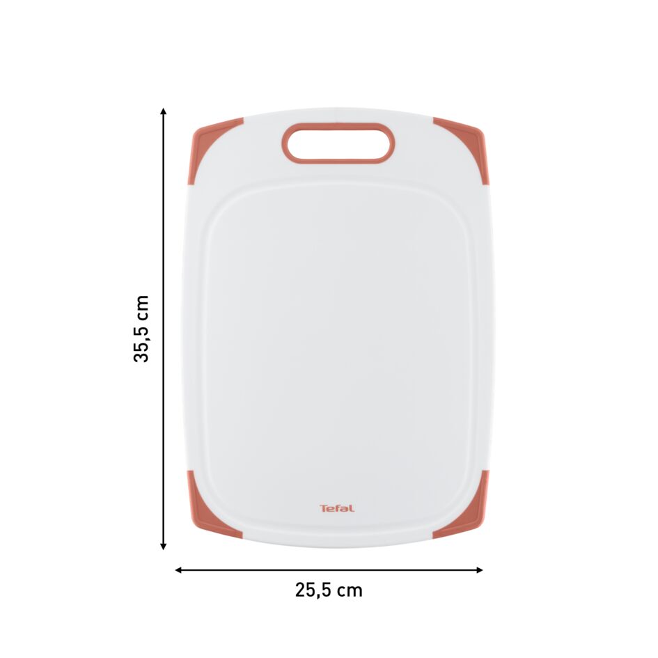 Tefal Fresh Kitchen, planche à découper en plastique durable, antidérapante, avec poignée
