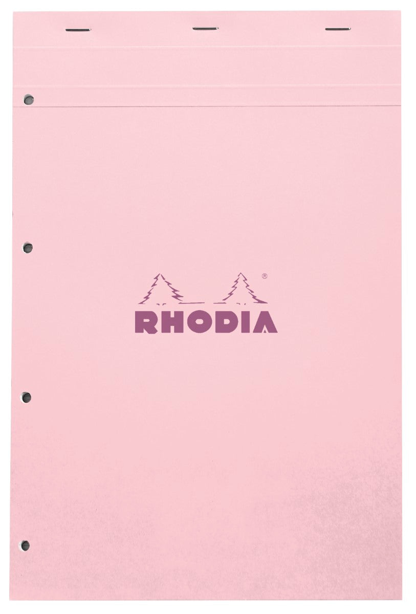 CLAIREFONTAINE Rhodia bloc agrafé COULEURS N°20 5/5 80 feuillets microperforés et perforés 4 trous, couvertures assorties