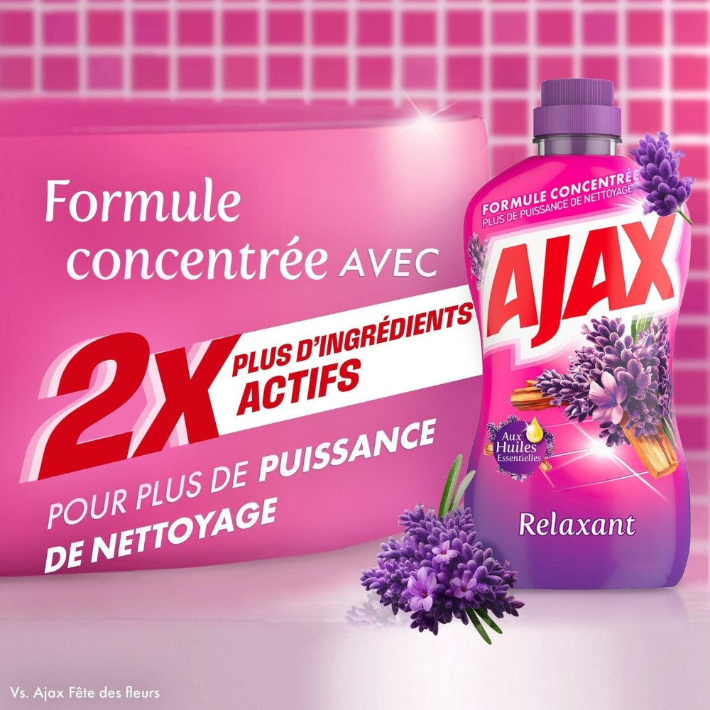 Ajax Fête des Fleurs Nettoyant Liquide Relaxant Multi-Surfaces Lavande & Bois de Santal 750 ml