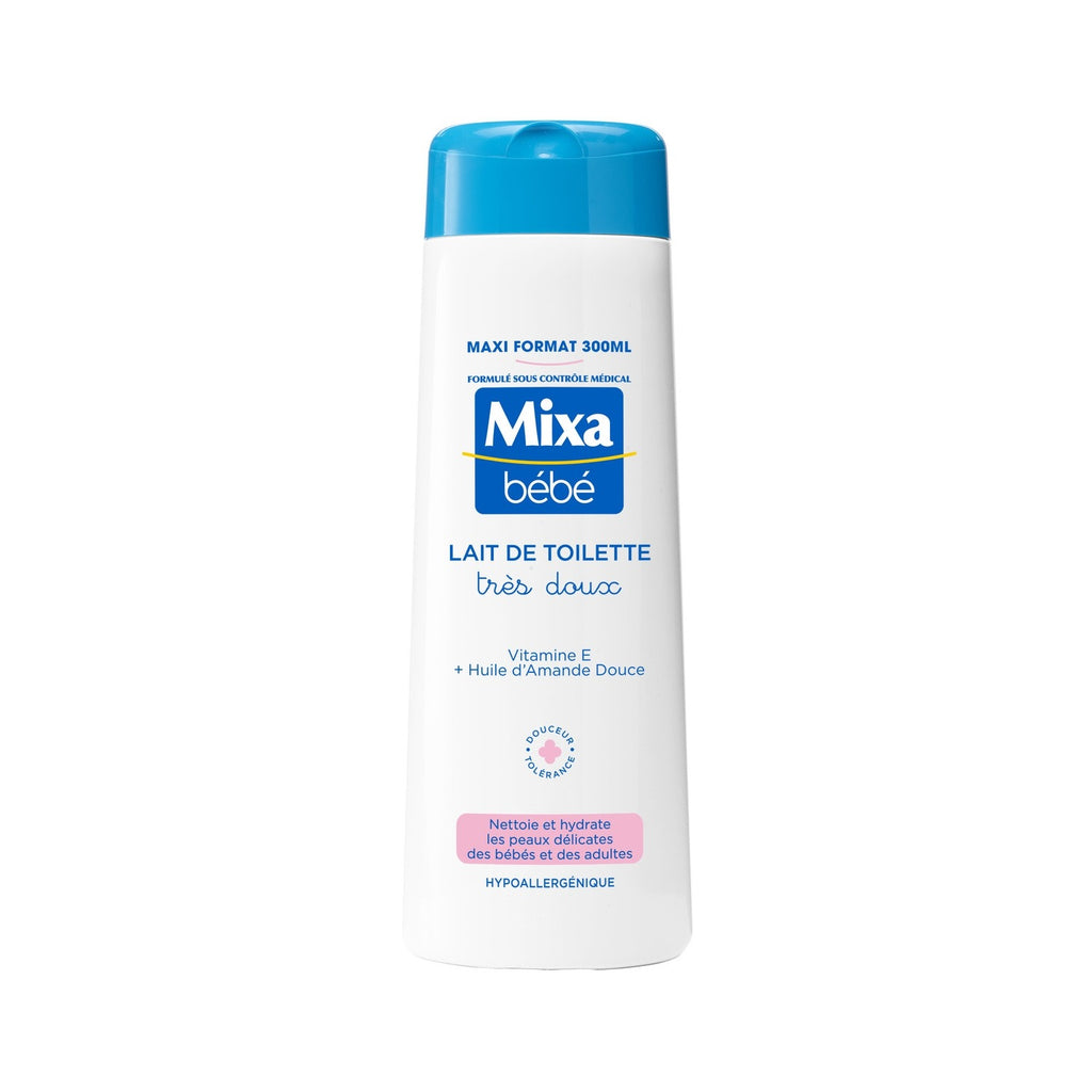 Mixa Bébé Lotion Nettoyante Très Douce, pour Peaux Sensibles, 300 ml