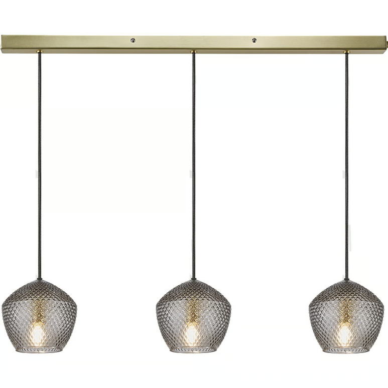 Suspension ORBIFORM 3-Spot verre et métal laiton IP20 E14 - Nordlux, Intérieur