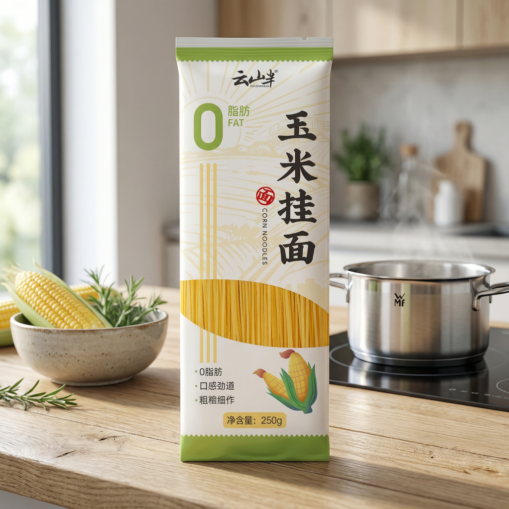 YunShanBan nouilles à la farine de maïs 0% de matières grasses, 250g