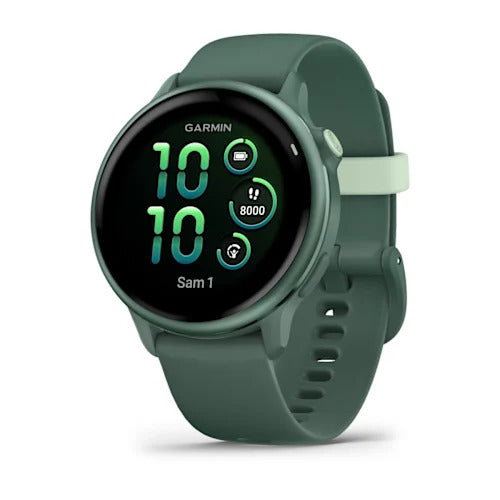 Garmin Vivoactive 6 GPS, Vert jaspe, Boîtier vert jaspe