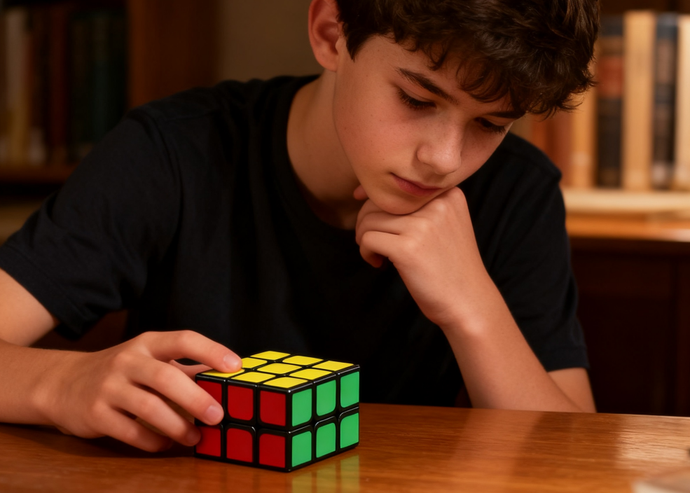 Cube classique à autocollants 2 x 3 x 3, Jouet casse-tête portable pour débutants