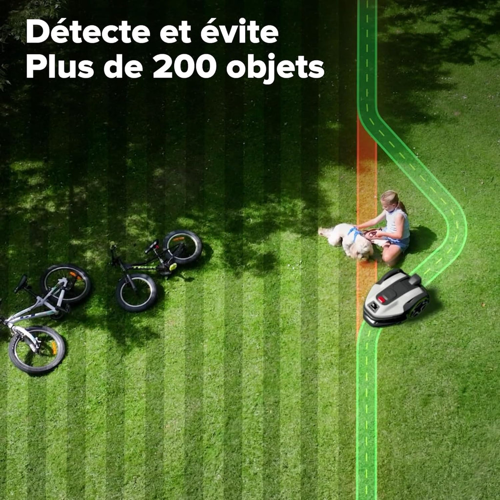 greenworks AI Mowbot C8 Robot-tondeuse sans fil sans fil périphérique, Max. 800 m², Navigation RTK, Cartographie automatique, Bordure virtuelle, Contrôle multi-zones, Extrêmement silencieux