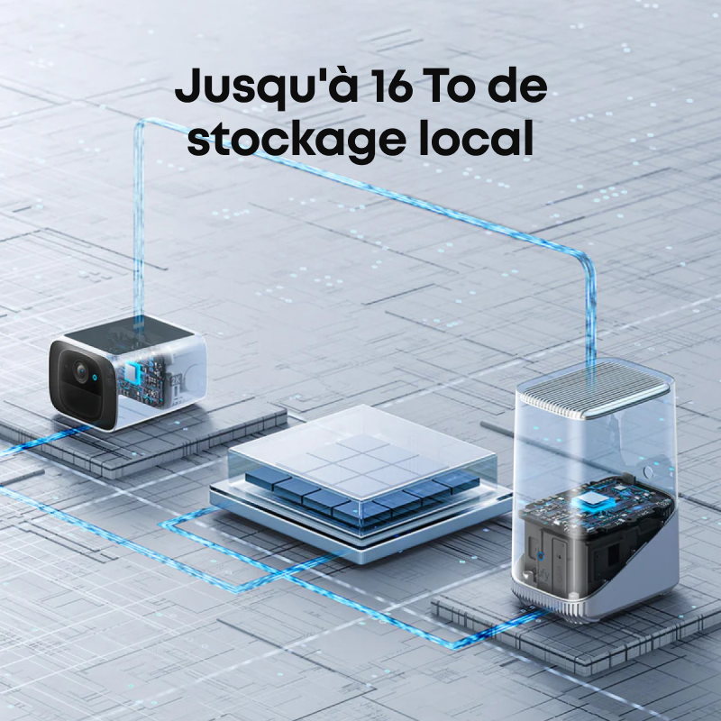 eufy Security, Caméra de Surveillance Extérieure Sans Fil WiFi eufy SoloCam S220, Pack de 2, Résolution 2K, Compatible Alexa, Wi-Fi 2.4 GHz, Sans Frais Mensuels