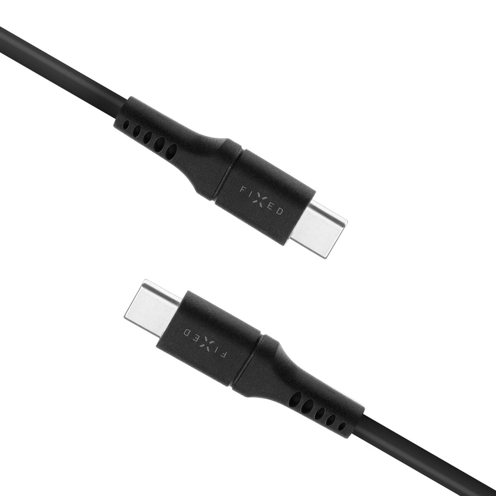 FIXED Câble Liquid Silicone USB-C/USB-C, 1,2 m, 60 W, noir