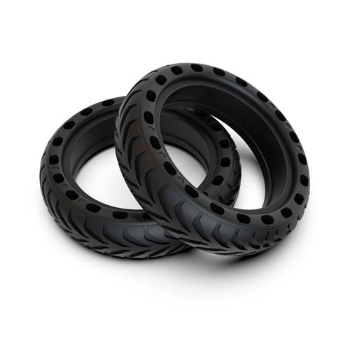 PACK 2 PNEUS ALVEOLES pour MISCOOT Noir