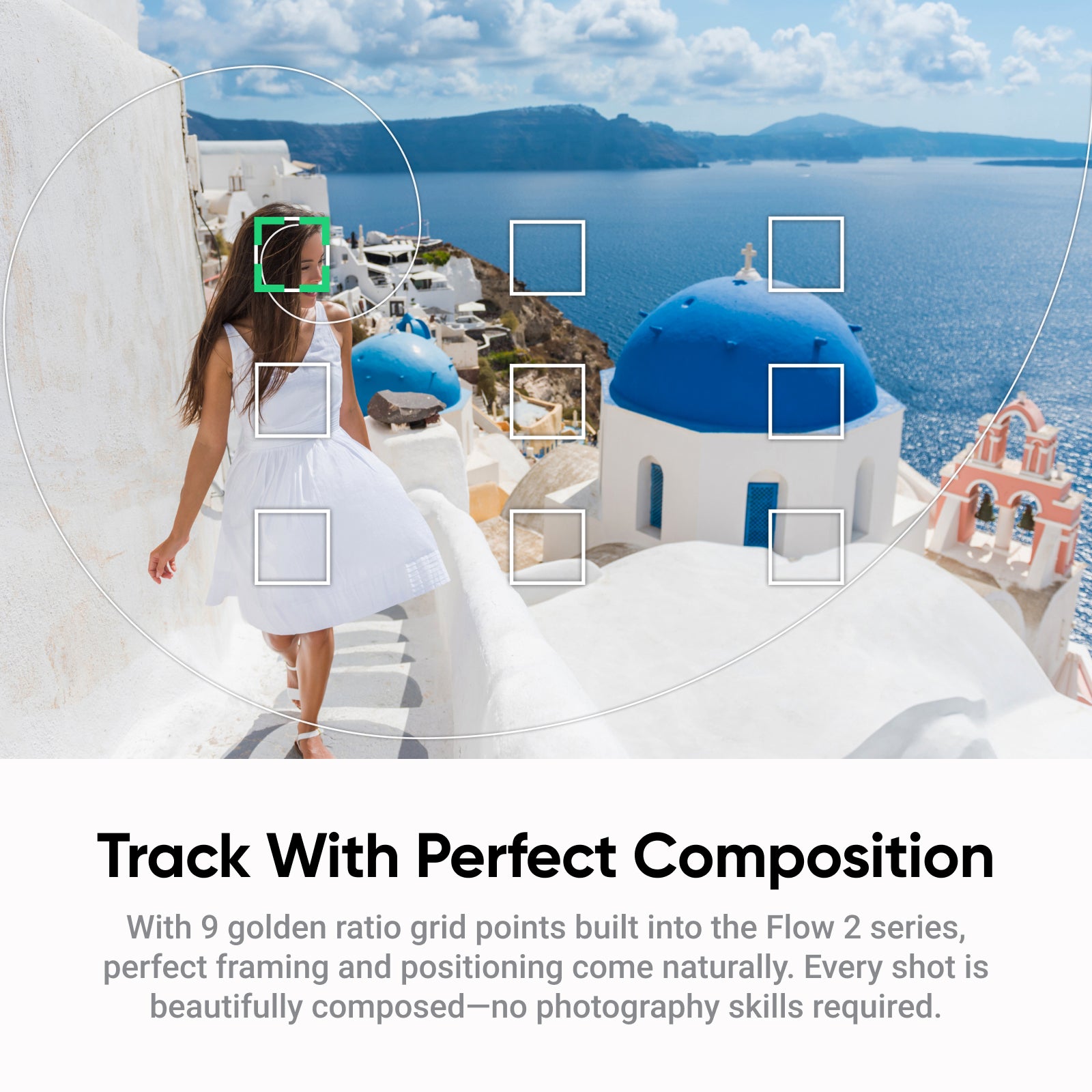 Insta360 Flow 2 Gris - Stabilisateur pour smartphone pliable avec IA, suivi IA et multi-personnes, trépied/perche à selfie intégrés, télécommande, compatible iPhone/Android, voyage