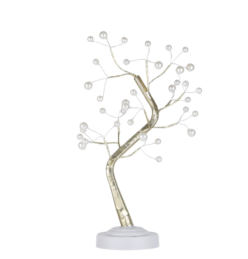 Sapin Lumineux 36L Perles LED Blanc Chaud