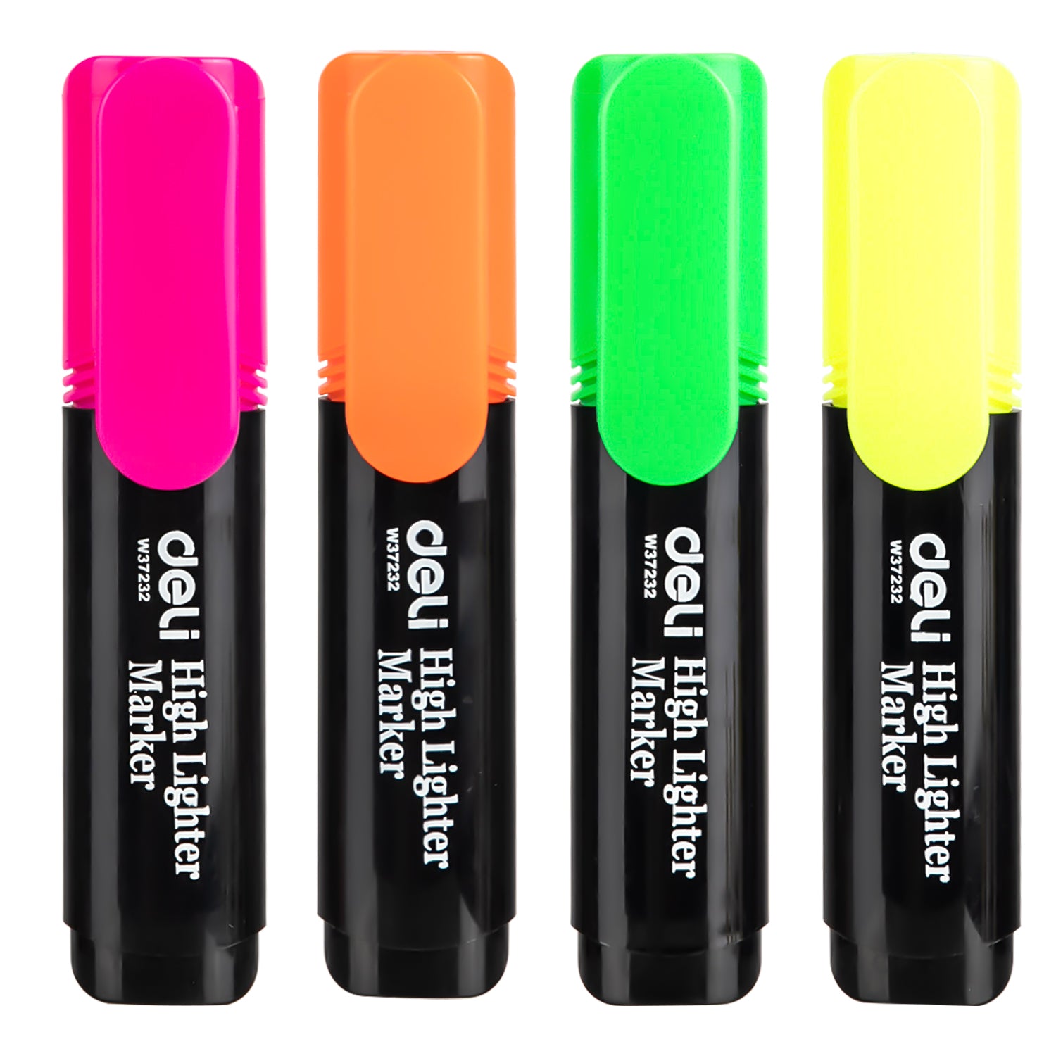 Deli Surligneurs, Fournitures de bureau et scolaires, Lot de 4 couleurs, Couleurs assorties