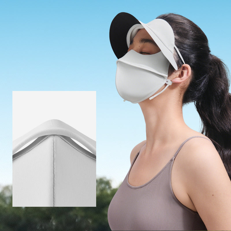 Beneunder Masque de protection solaire pour le visage avec visière AL01e - Bleu fumé - F (Taille unique)